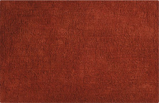 MSV Badkamerkleedje/badmat tapijtje - voor op de vloer - terracotta - 45 x 70 cm - polyester/katoen