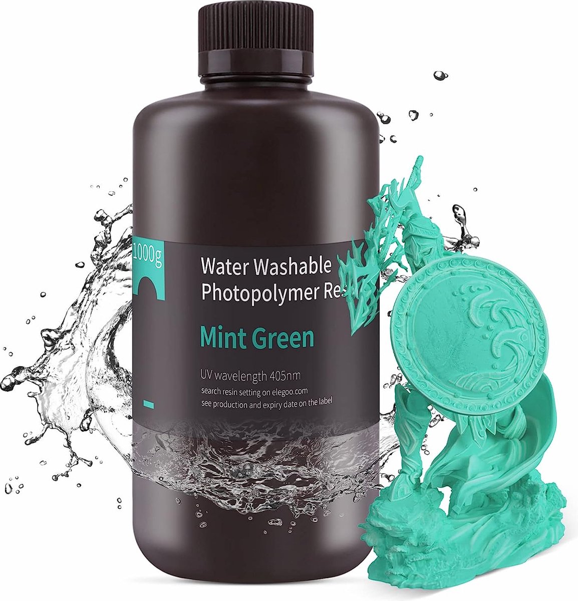 Elegoo Water Washable Resin Mint Green 1000G - Afwasbare Resin