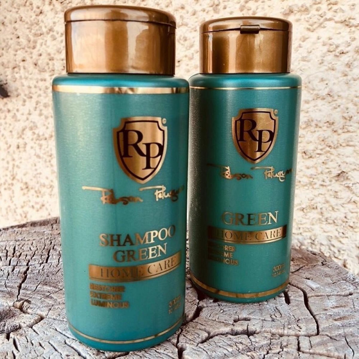 Robson Peluquero Shampoo&Haar Masker GREEN zilver shampoo silver heldere koele tinten 2x300ml Original Brasil Product