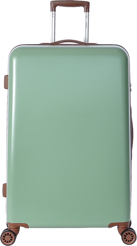 Decent Retro Koffer Groot 76 cm Olive Light Green