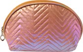 Juleeze Toilettas Dames 18x8x10 cm Roze Synthetisch Ovaal Make-Up Tasje