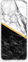 Smartphonehoesje OPPO A78 | A58 Smartphone hoesje Marble White Black
