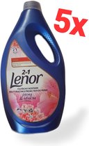 Lenor - Peony & Hibiscus - 2in1 - Vloeibaar wasmiddel - 5x 1,75L - 175 Wasbeurten - Voordeelverpakking