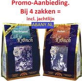 Abany Special - 1 Pocket + 1 Original 600 gr + extra jachtlijn bij 4 zakken - zalmkoekjes - altijd verse voorraad - Lakse Kronch – graan vrij - 100% zalmsnacks - honden beloning - training - gezonde beloning - graanvrije trainers - puppy beloning