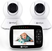 Miya M35 Babyfoon - Met 2 camera's - Babyfoon met camera - Op afstand bestuurbaar - Baby monitor