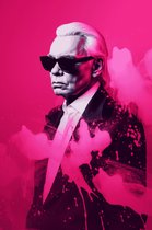 Karl Lagerfeld Poster | Roze Poster | Poster Karl Lagerfeld | Woondecoratie | 51x71cm | YR | Geschikt om in te lijsten