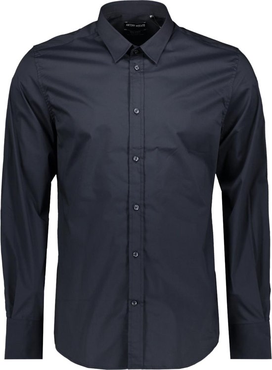 Antony Morato Overhemd Shirt Milano Mmsl00694 Fa450010 7073 Blue Ink Mannen Maat - 48