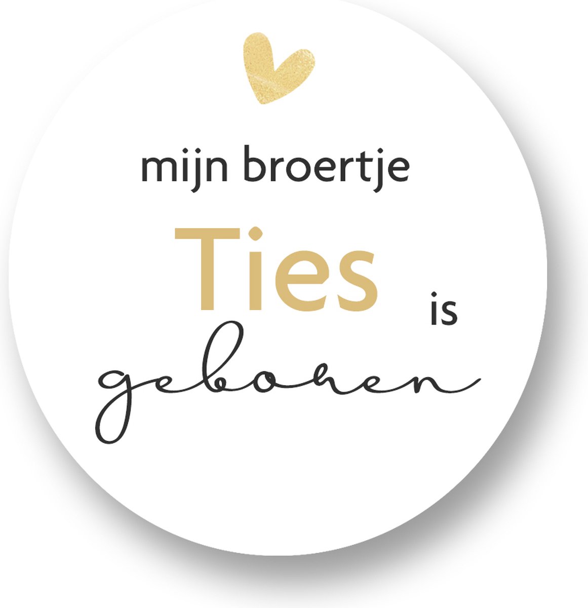 Sluitsticker Mijn broertje...naam is geboren- Sticker met naam - 40 mm - Geboorte Sticker - Sluitzegel - Baby nieuws - Trakteren Basisschool Kinderdagverblijf - Sluitstickers Pimp Studio