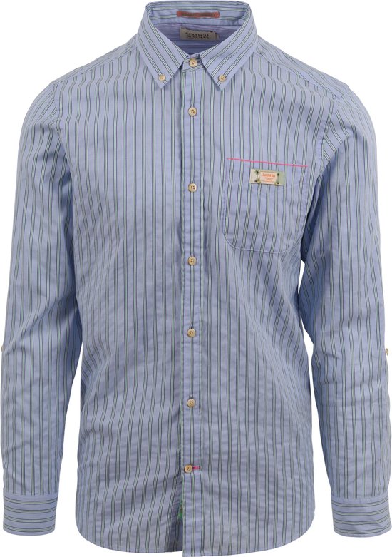 Scotch and Soda - Chemise Stripe Bleu Clair - Taille XL - Coupe regular