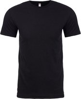 Men´s Sueded T-Shirt met ronde hals Black - 3XL