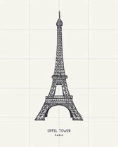 IXXI Eiffel Tower - Wanddecoratie - Line art - 80 x 100 cm