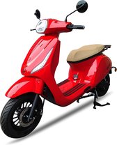 ESCOO Bayesa Rood Metallic - Elektrische scooter/brommer - 25 of 45km/h - BOSCH Motor - Uitneembare Lithium Accu