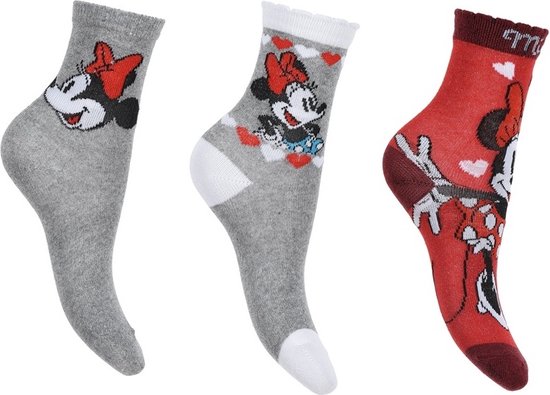 Minnie Mouse - sokken Minnie Mouse - 3 paar - maat 23/26