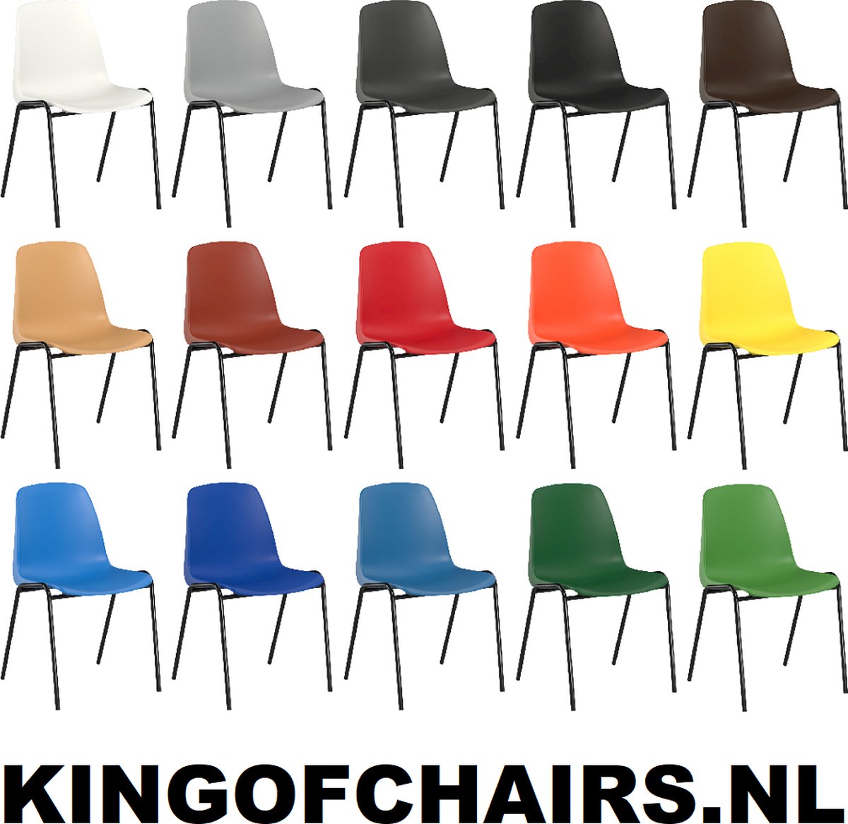 King of Chairs set van 2 model KoC Elvira lichtgroen met zwart