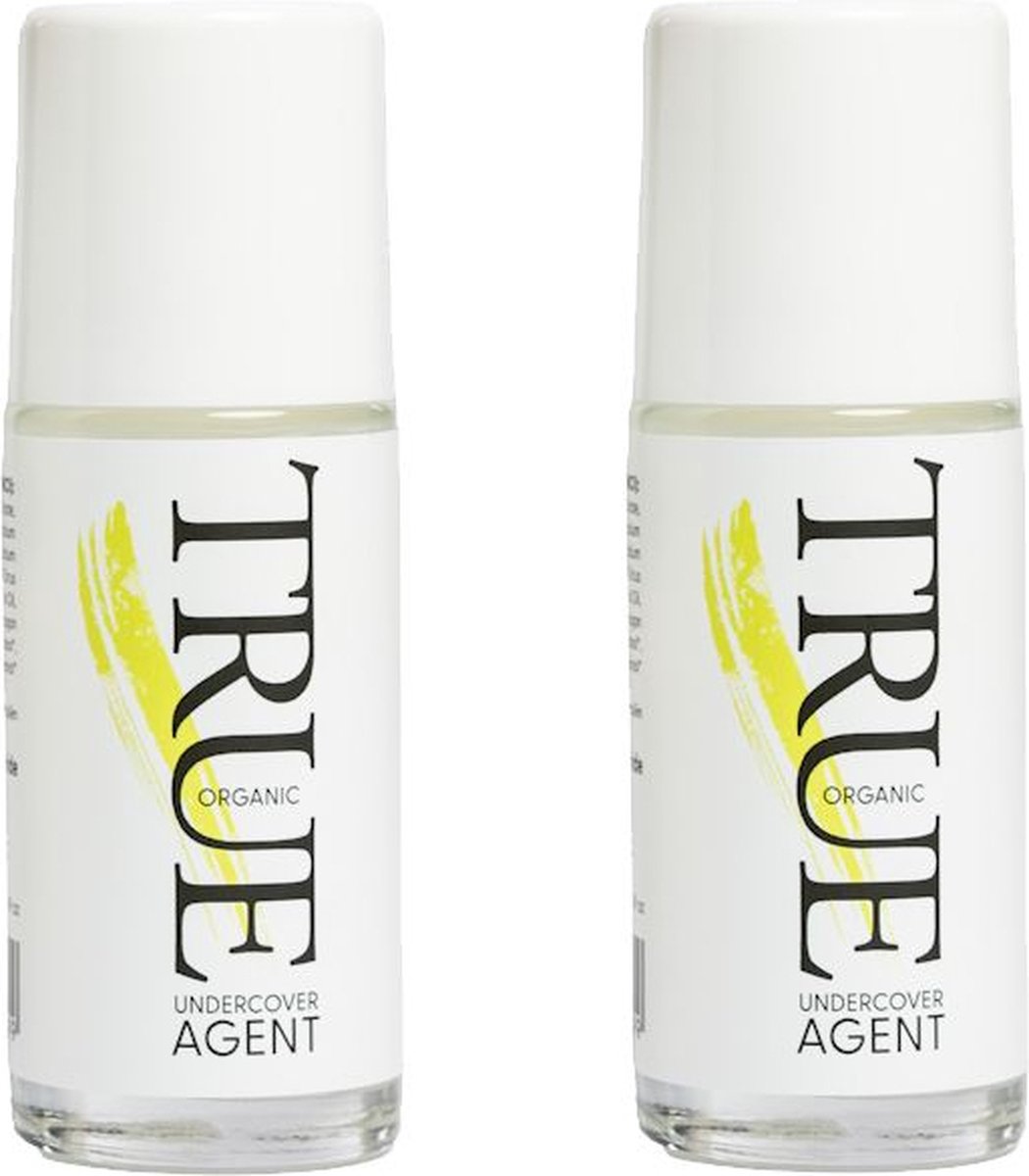 True Organic of Sweden - Undercover Agent - Roll on Deodorant - Lemongrass - 50ml - 2 Pak