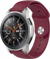 By Qubix Rubberen sportband 22mm - Bordeaux - Geschikt voor Samsung Galaxy Watch 3 (45mm) - Galaxy Watch 46mm - Gear S3 Classic & Frontier