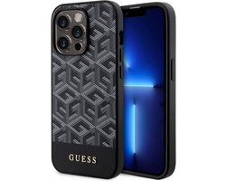 Guess G-Cube Back Case (MagSafe Compatible) - Geschikt voor Apple iPhone 14 Pro Max (6.7") - Zwart