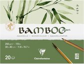 Clairefontaine Bamboo Paper Block Aquarelpapier 250 grams 30 x 40 cm - 20 vellen