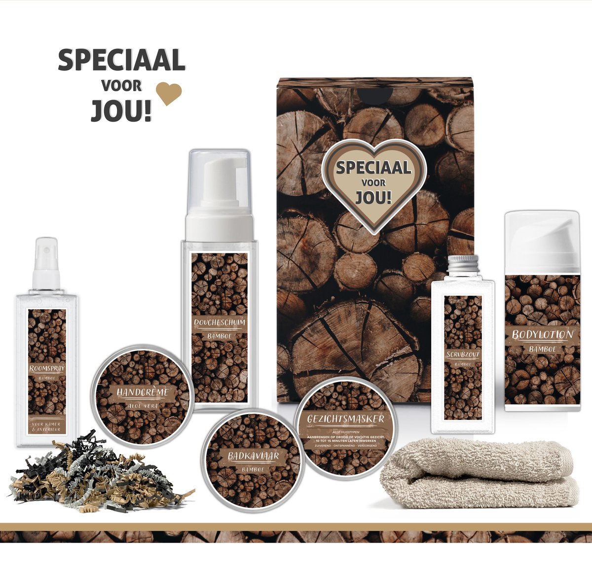 Goedkoopste Geschenkset ''Speciaal voor jou'' - 8 Producten - 750 Gram | Giftset voor haar - Luxe cadeaubox - Wellness Set – Cadeaupakket - Cadeau vrouw – Vriendin – Zus – Moeder – Moederdag – Verjaardag – Kerstpakket – Kerstcadeau - Bruin - Kerst Ges
