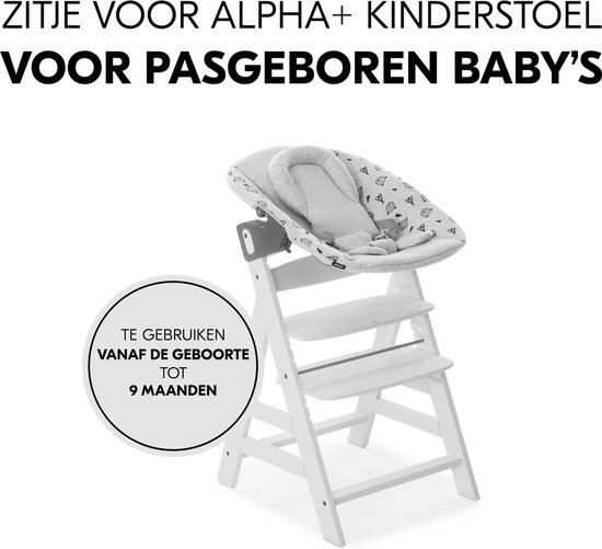 Hauck babywipstoeltje Alpha Bouncer Premium, wipstoeltje voor pasgeboren baby’s vanaf geboorte tot 9 kg, Nordic grijs