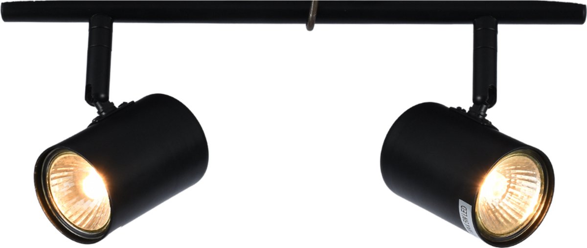 SensaHome FCMX776-A-GD Opbouwspots Zwart - 2-lichts Zwarte Spots - 30x15cm - GU10*3W Fitting - Exclusief Lichtbron