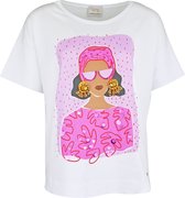 Verysimple • wit t-shirt roze dame • maat S (IT42)
