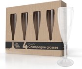 MyDrinkglass Champagneglazen Givet | Champagneglazen Plastic | 4 Stuks | Camping Glazen | Zero Waste | Herbruikbaar | Onbreekbaar Champagneglas | 190 ml |