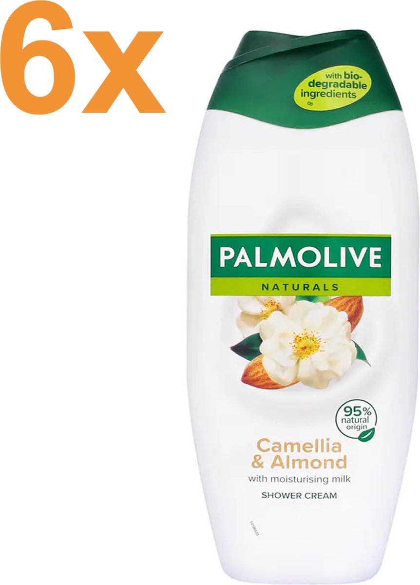 Goedkoopste Palmolive - Naturals - Camellia Oil & Almond - Douchemelk/Douchegel - 6x 500ml - Voordeelverpakking