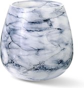 Terroso - Vaas Arctic, Glas Marmer, Elegante, Hoogte 25 cm