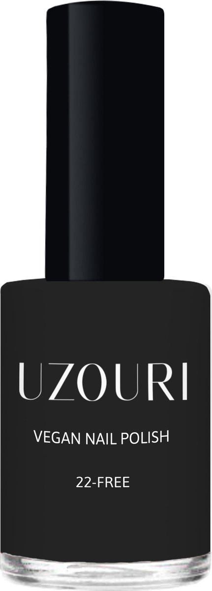 Uzouri - Nagellak - Vegan - 22-FREE - Black Matte - 14ml