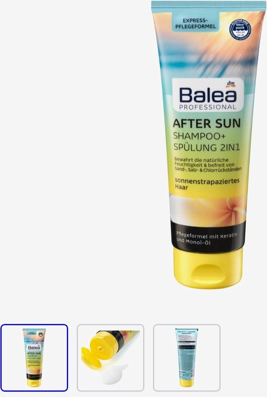 Balea after sun shampoo + spoeling 2 in 1 bol
