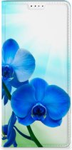 Stand Case met foto OPPO X6 Pro Telefoonhoesje Orchidee Blauw