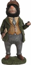 Monty de Mol beeldje 28cm - Mol gekleed als Engelse Landheer - zeer gedetailleerd en mooi