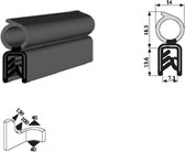 VRR - U-profiel - Klemprofiel rubber - randbescherming 1,5-5 mm met kraal 016 - Per 5,10 of 50 meter