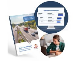 Omslag van Auto Theorieboek 2026 met Onbeperkt 3250 Online Oefenvragen & 60 Examens en Complete Videocursus - De Theorieboer