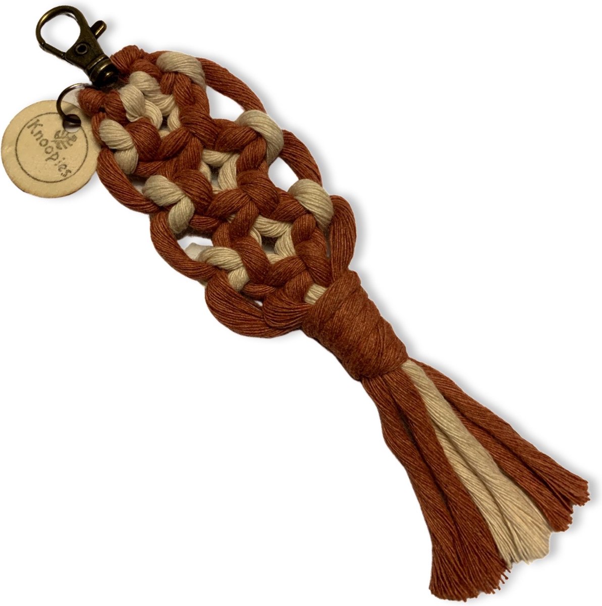 Sleutelhanger 'Boho' - Diverse kleuren - Katoenkoord - Handgemaakt in ons Macramé Atelier - Prijs per Stuk - Inclusief Verzendkosten