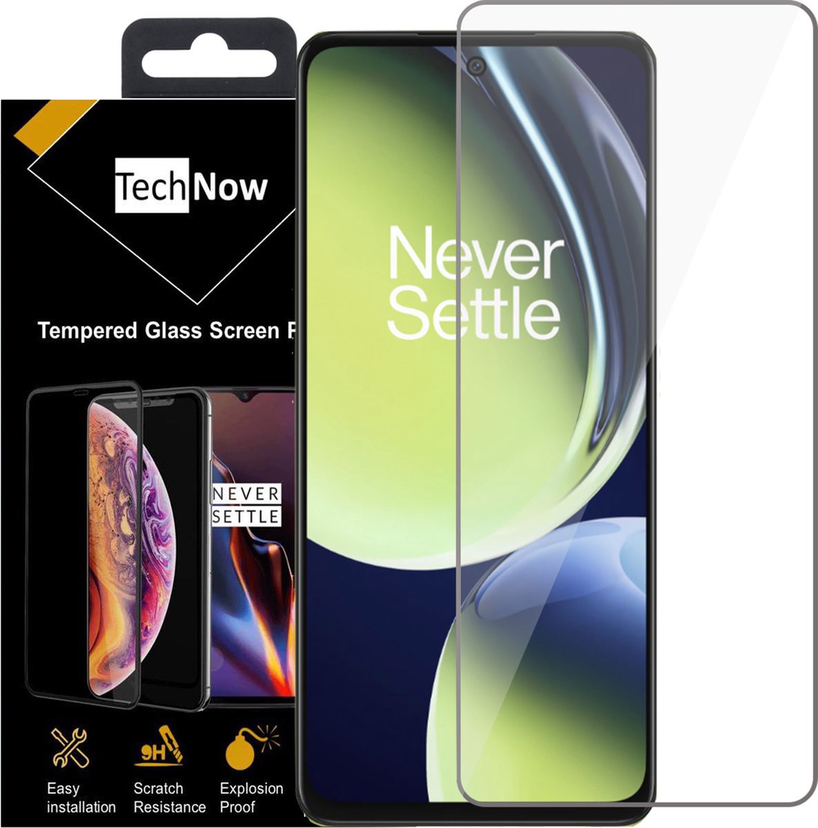 Screenprotector geschikt voor OnePlus Nord CE 3 Lite 5G – Gehard Glas - Proteqt+