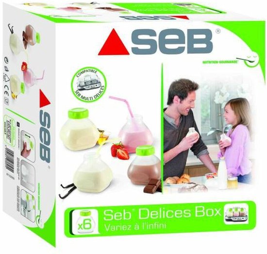 set van 6 kleine flesjes voor yoghurtmaker delices en multi delices - seb - xf102000 van Merkloos — afbeelding 4