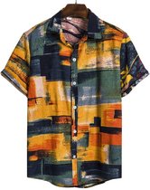Overhemd Korte Mouw - Hawaii Blouse - Retro Blouse - Kleur 4 - Maat XS