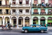 Fotobehang - Vlies Behang - Retro Auto in Cuba - 254 x 184 cm