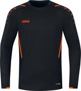 Jako - Sweater Challenge - Zwart met Oranje Trui Kids-128