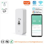 TUYA Slim WIFI 2.4GHz Temperatuur en Vochtigheidssensor _ Smart Temperature and Humidity Sensor werkt met Google Home - Remote monitor - app controle