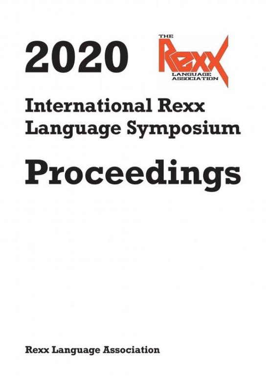 2020 International Rexx Language Symposium Proceedings - cover