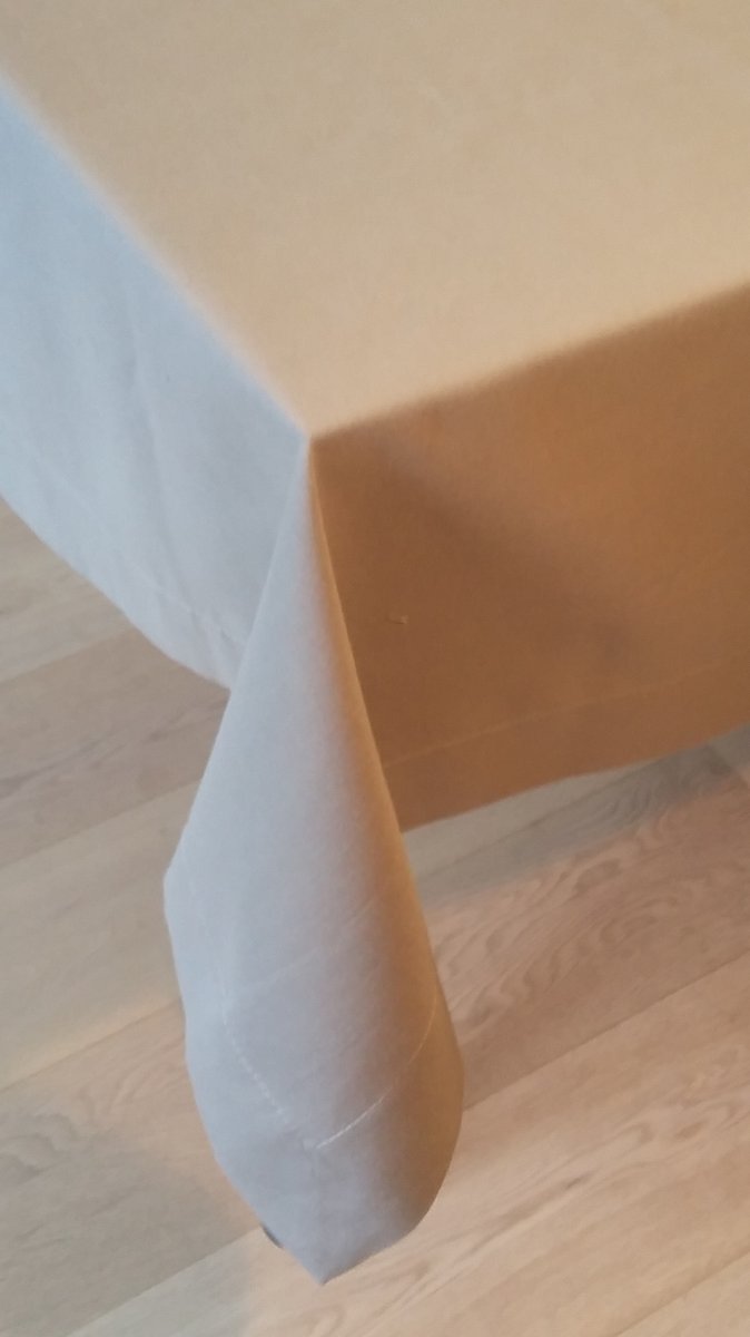 Zencon - katoenen tafellaken met Teflon - 150 x 200 cm - Kleur Lounche - Design vierkant