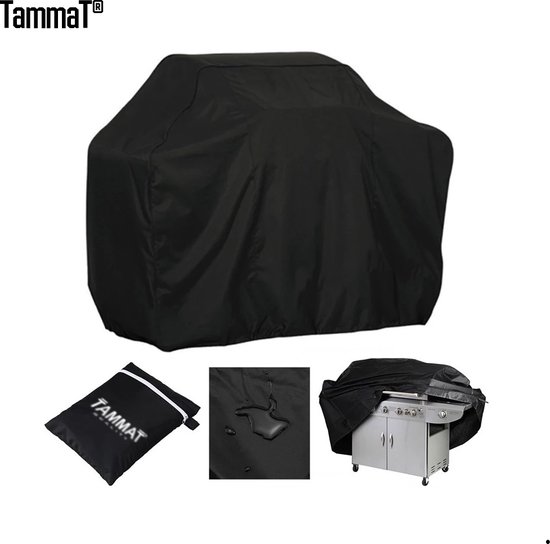 TammaT - BBQ Cover - Housse de protection étanche - Protection UV - Taille XS 150 x 60 x 100 cm - Avec cordon de serrage