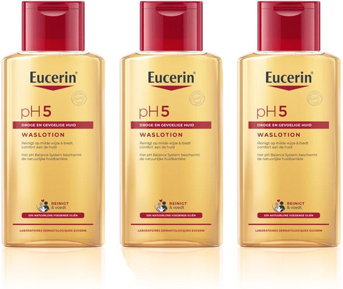 Eucerin Gevoelige Huid pH5 Doucheolie Bundel - Voordeelverpakking - 3x200ml