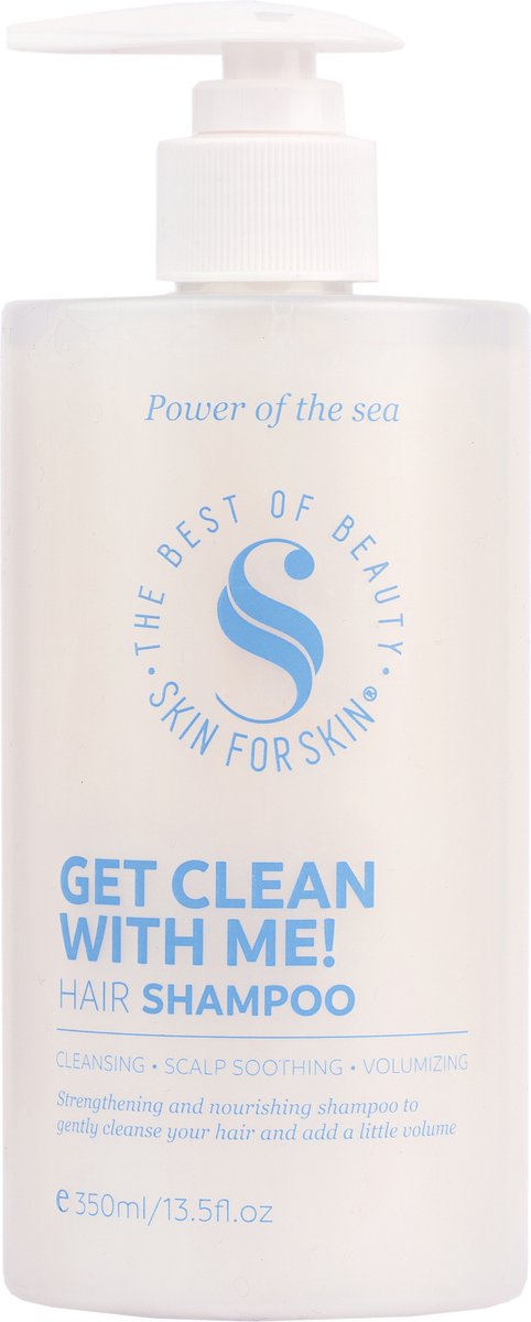 Skin for Skin - Shampoo - Get clean with me! - Fosfaatvrij - Parabeenvrij - Sulfaatvrij - 350 ml