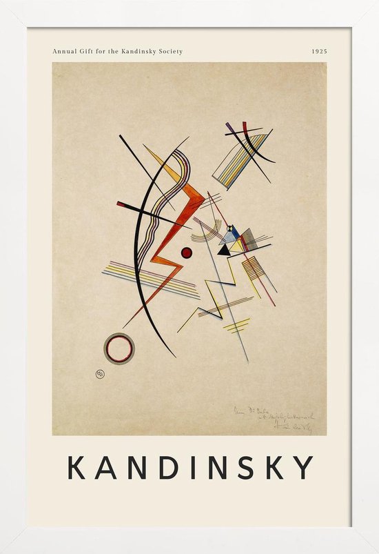 JUNIQE - Poster in houten lijst Kandinsky - Annual Gift for the