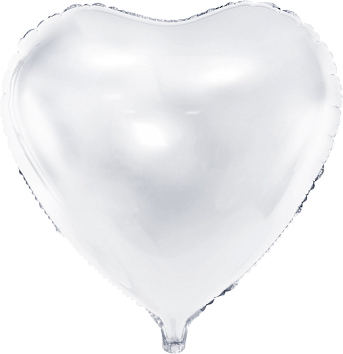 Partydeco - Folieballon hart Wit (61 cm)