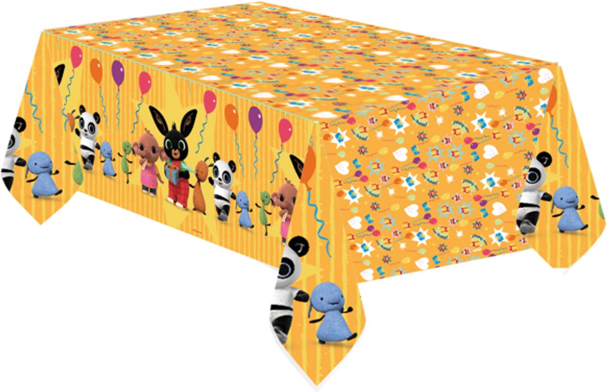 Bing Geel papieren tafelkleed 120x180 cm